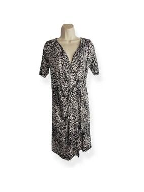 Motherhood Dot Faux Wrap Dress Small